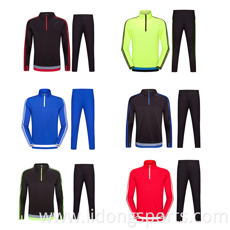 Wholesale Womens Soccer Sportswear Mens Football Tracksuit Slim Fit